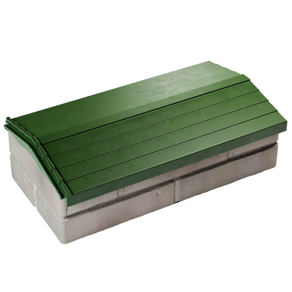 Парапет Zking Бона ХайТек Зеленый с посадкой на 1 кирпич (200/225/255мм) в Краснодаре фото