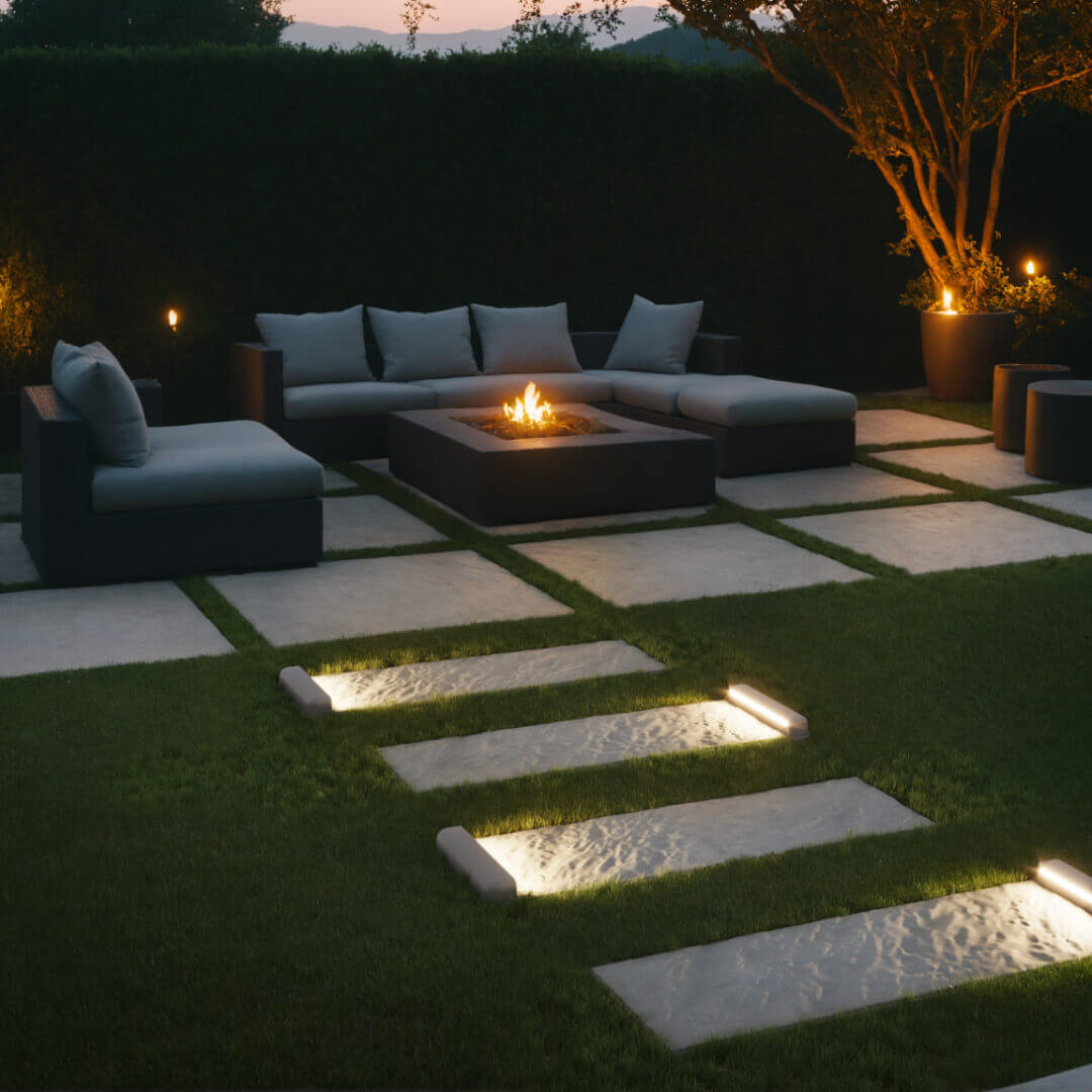 LED Светильник для шаговой плиты STONE Светлая Галька 330х75х98мм в Краснодаре фото