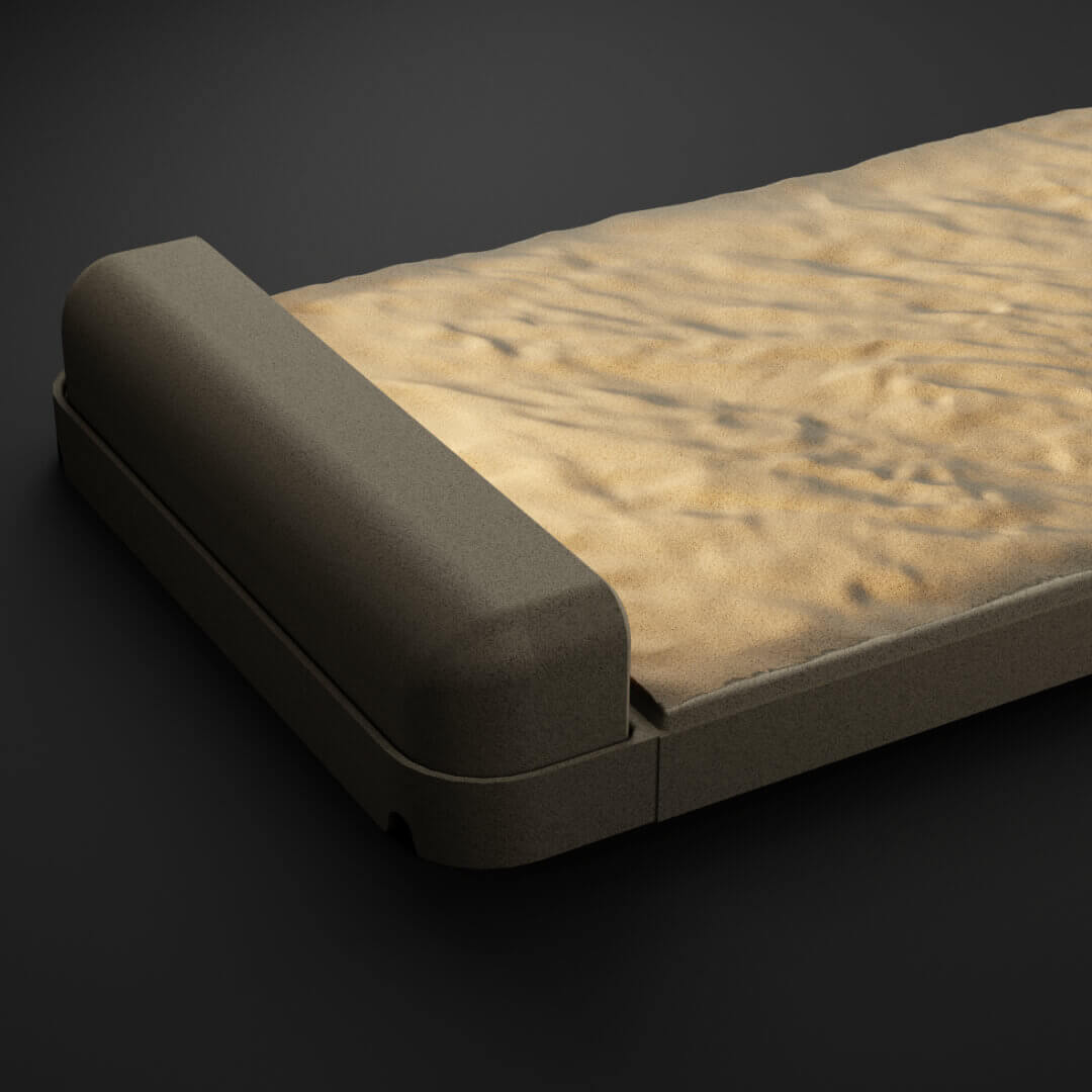 LED Светильник для шаговой плиты STONE Светлая Галька 330х75х98мм в Краснодаре фото