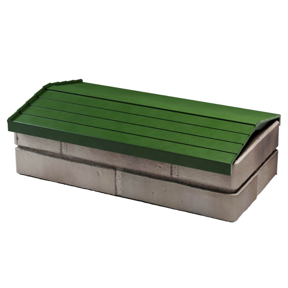 Парапет Zking Бона ХайТек Зеленый с посадкой на 1 кирпич (200/225/255мм) в Краснодаре фото