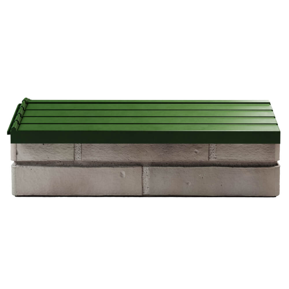 Парапет Zking Бона ХайТек Зеленый с посадкой на 1 кирпич (200/225/255мм) в Краснодаре фото