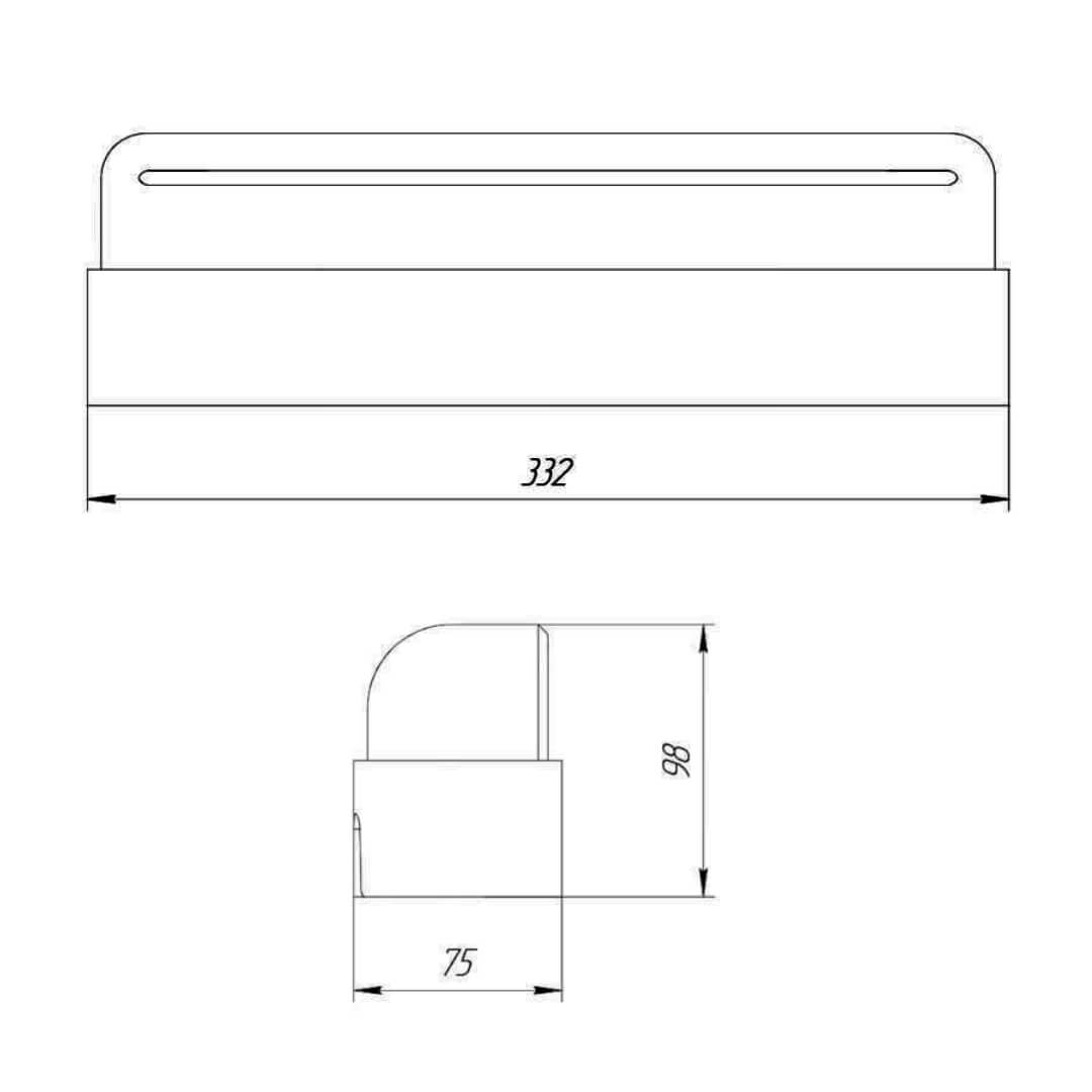 LED Светильник для шаговой плиты STONE Светлая Галька 330х75х98мм в Краснодаре фото