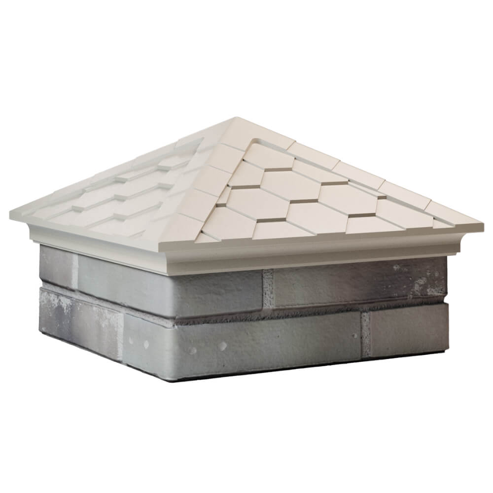 Колпак Zking Эверест Бежевый на столб 1.5х1.5 кирпича (390х390мм) в Краснодаре фото